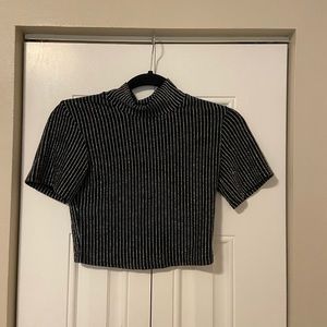 Sparkle Striped Crop Top